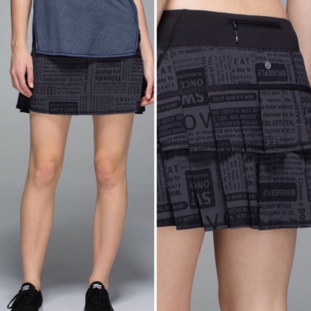 Lululemon Manifesto Pattern Pace Setter Skort size 
10-12